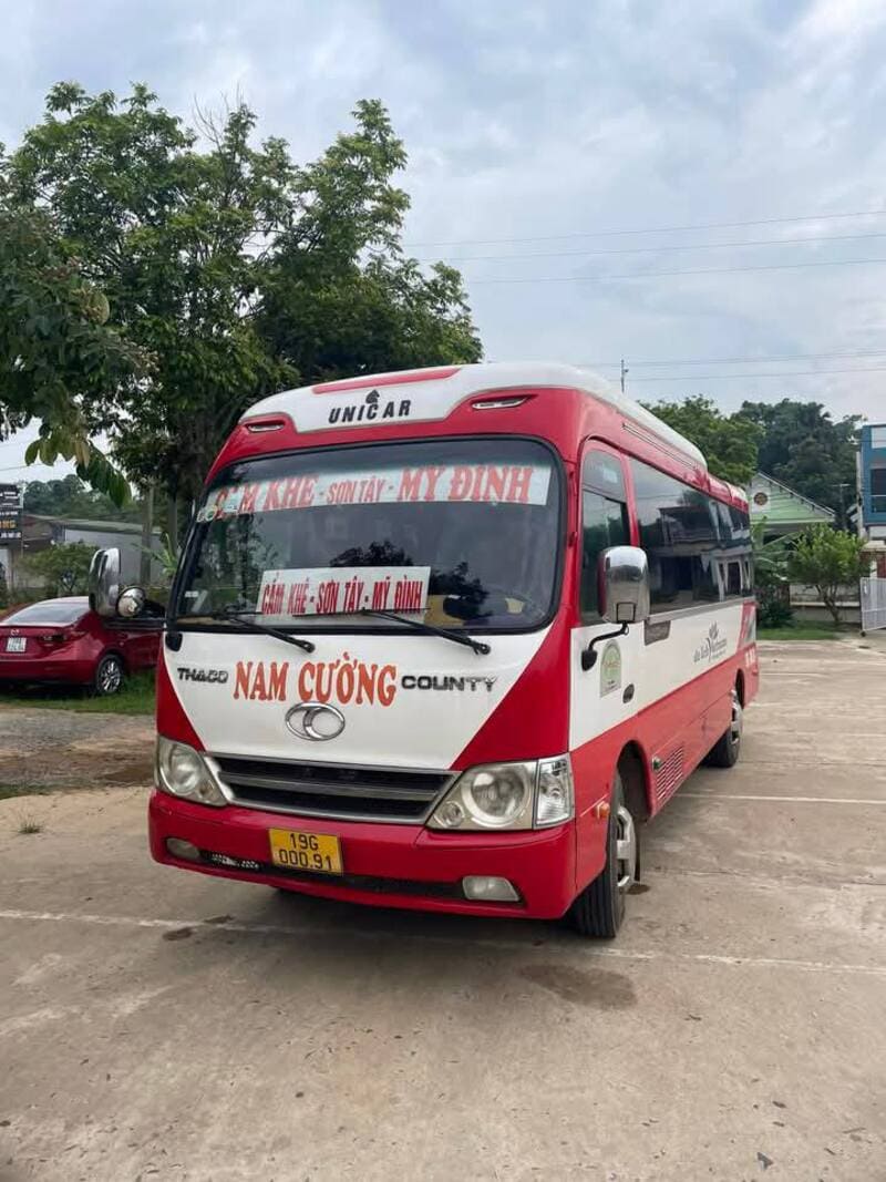 Nhà xe Nam Cường Cẩm Khê đi Sơn Tây bến xe Mỹ Đình