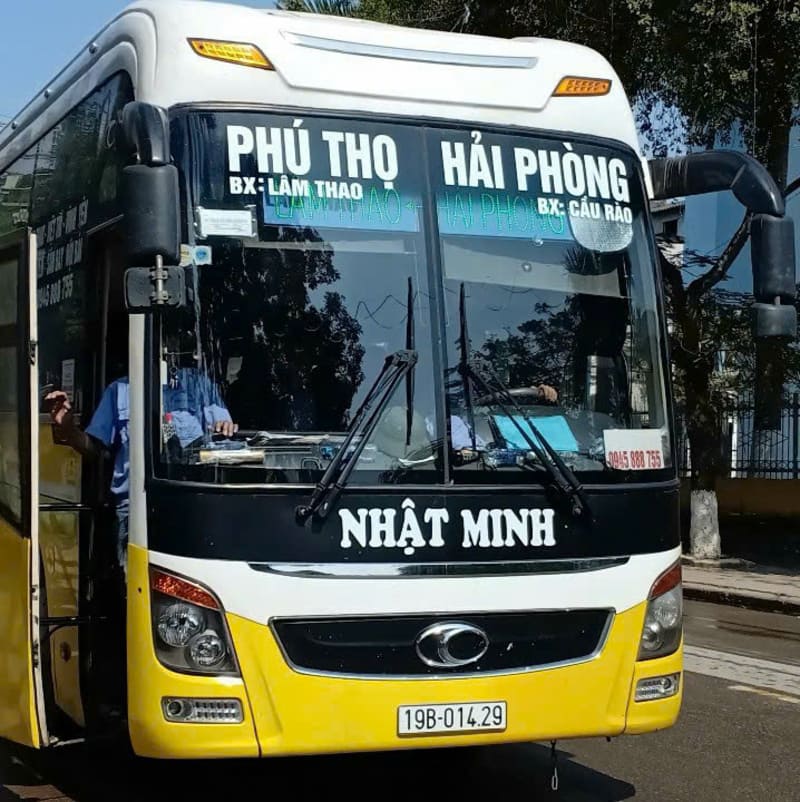 Nhà xe Nhật Minh Phú Thọ Hải Phòng Hà Nội bến xe Mỹ Đình