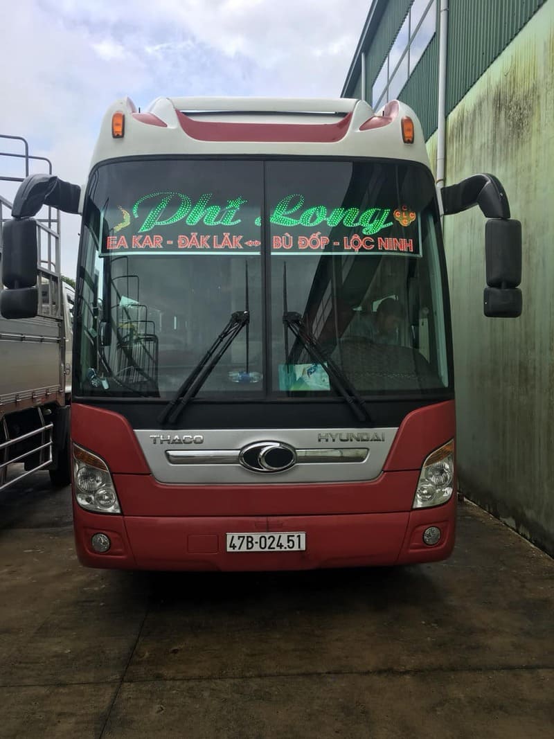 Nhà xe Phi Long Eakar (Đắk Lắk) đi Bình Phước Bù Đốp Lộc Ninh