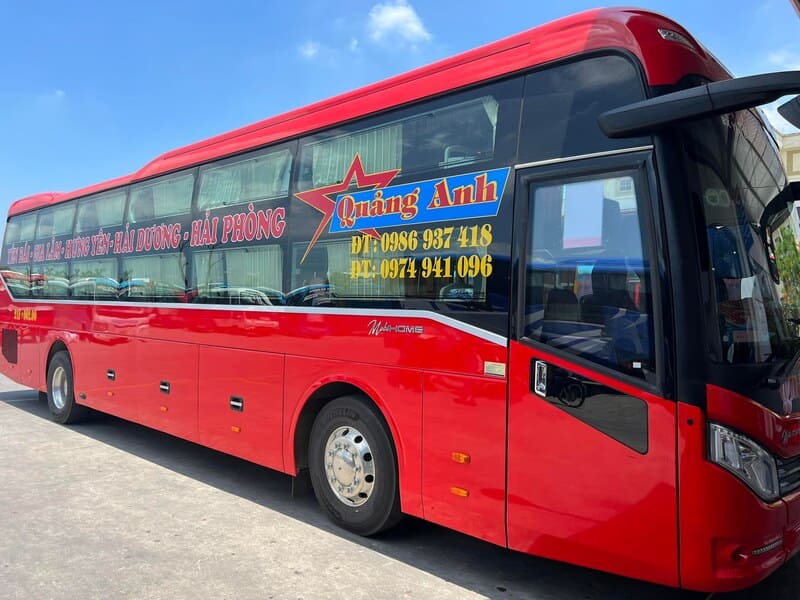 Nhà xe Quảng Anh Yên Bái Hải Phòng Đồ Sơn bến xe Vĩnh Niệm