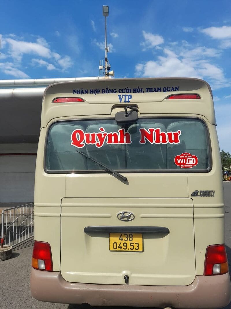 Nhà xe Quỳnh Như Đà Nẵng Tây Giang và Tam Kỳ Tây Giang