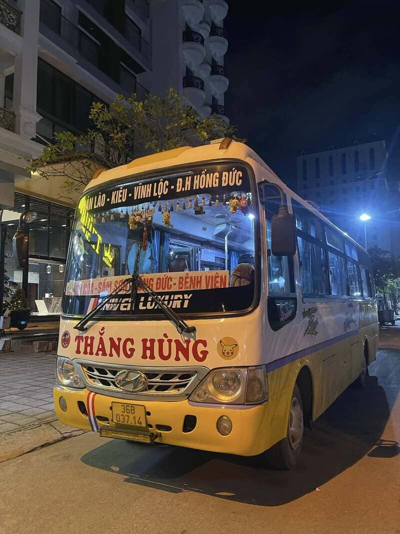 Nhà xe Thắng Hùng Sầm Sơn Đồng Tâm Vĩnh Lộc Cẩm Thủy Bá Thước