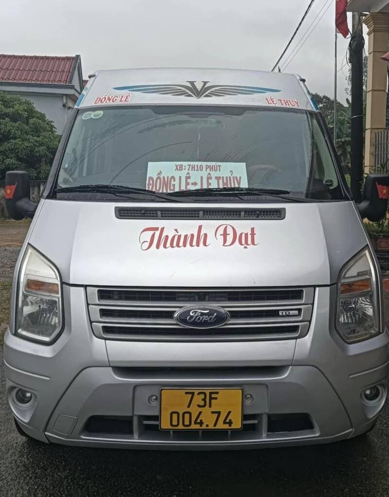 Nhà xe Thành Đạt Đồng Lê đi Đồng Hới Lệ Thủy Quảng Bình