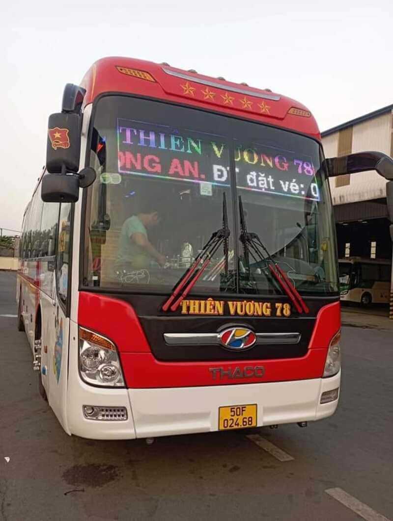 Nhà xe Thiên Vương 78 Tuy Hòa Phú Yên đi Sài Gòn Long An