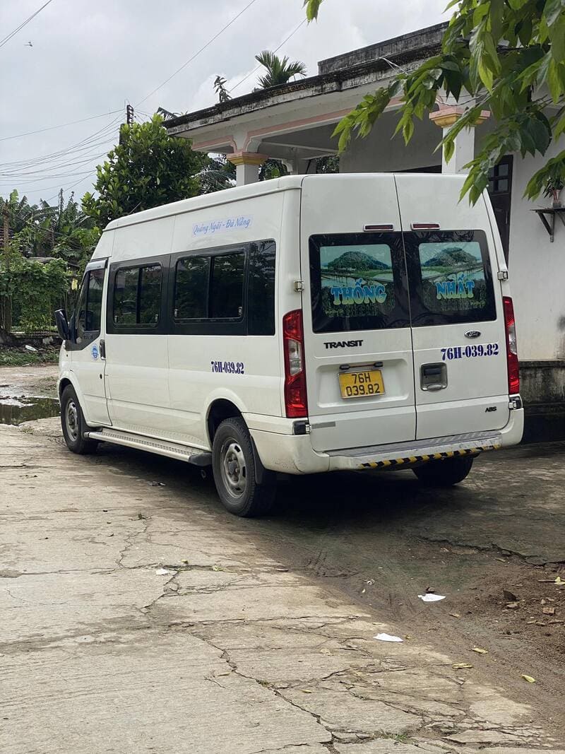 Nhà xe Thống Nhất Quảng Ngãi Đà Nẵng Quảng Nam Núi Thành