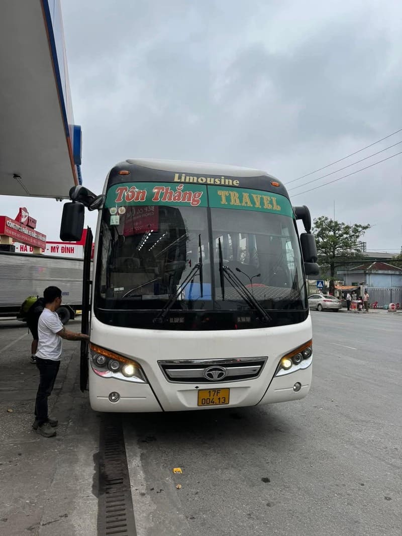 Nhà xe Tôn Thắng Thái Bình đi Thanh Hóa Hà Nội Nam Định
