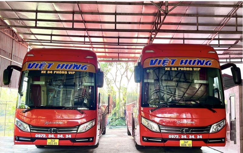 Nhà xe Việt Hưng Hải Dương Sài Gòn Bình Dương Đồng Nai Đà Lạt