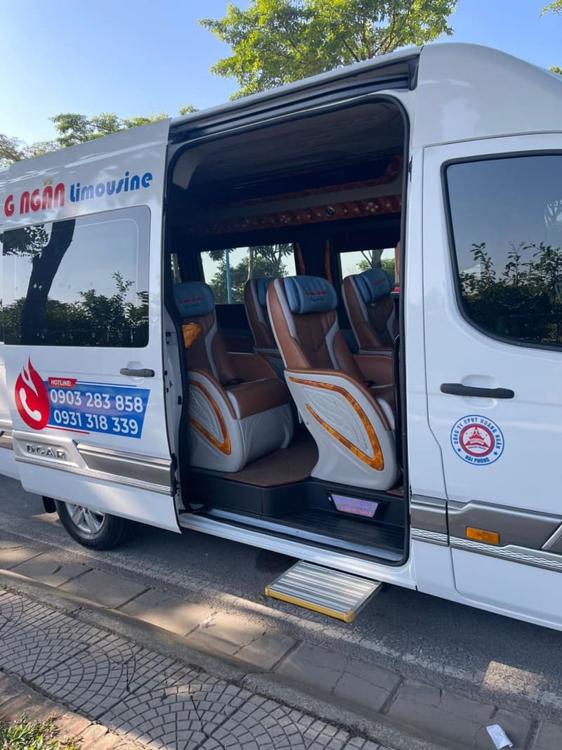 Nhà xe Hoàng Ngân Limousine Tiên Lãng đi Hà Nội Thái Nguyên