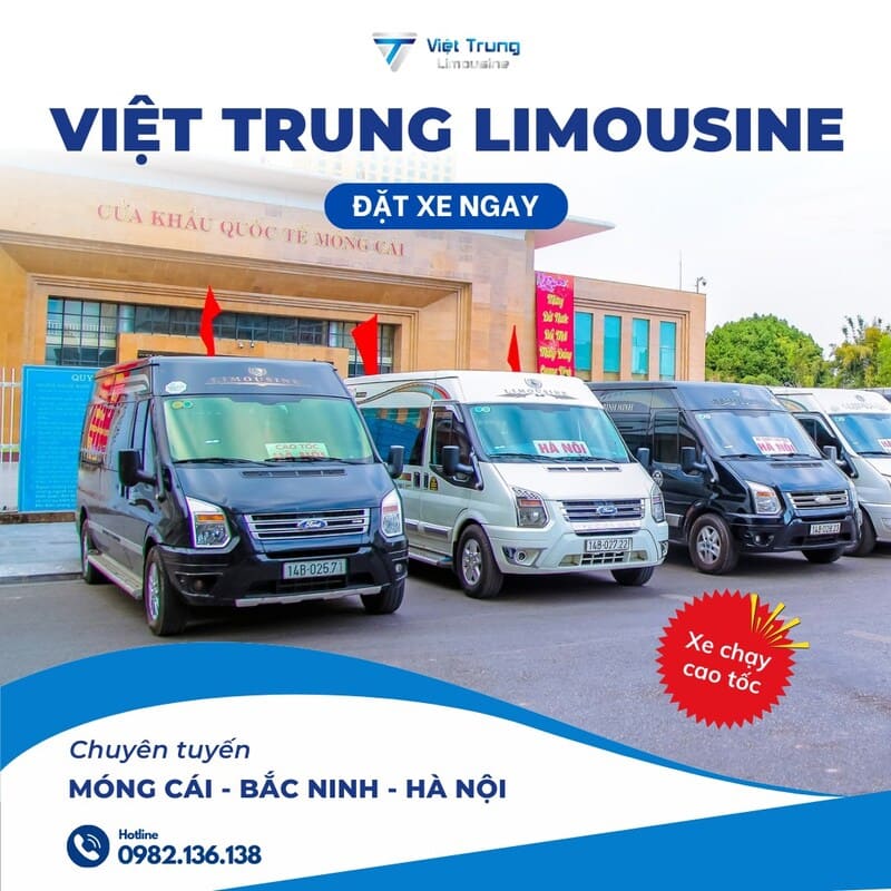 Nhà xe Việt Trung Limousine tuyến Hà Nội đi Móng Cái Hạ Long