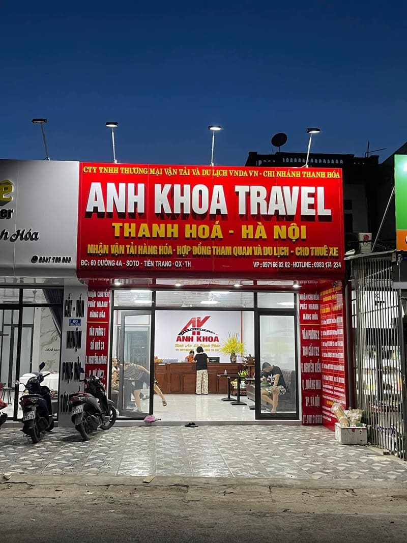 Nhà xe Anh Khoa Thanh Hóa Hà Nội Quảng Xương Giáp Bát Mỹ Đình