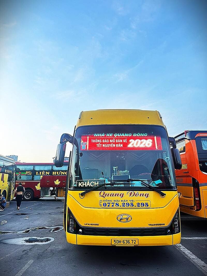 Nhà xe Quang Đông M’Đrắk Ea Kar Phước An Đắk Lắk Sài Gòn