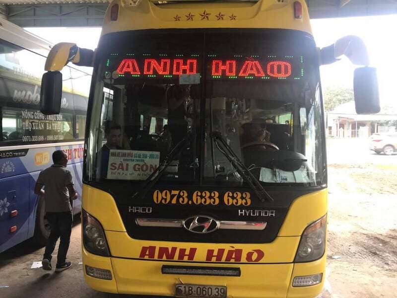 Nhà xe Anh Hào tuyến Thanh Hóa đi Bình Dương Sài Gòn