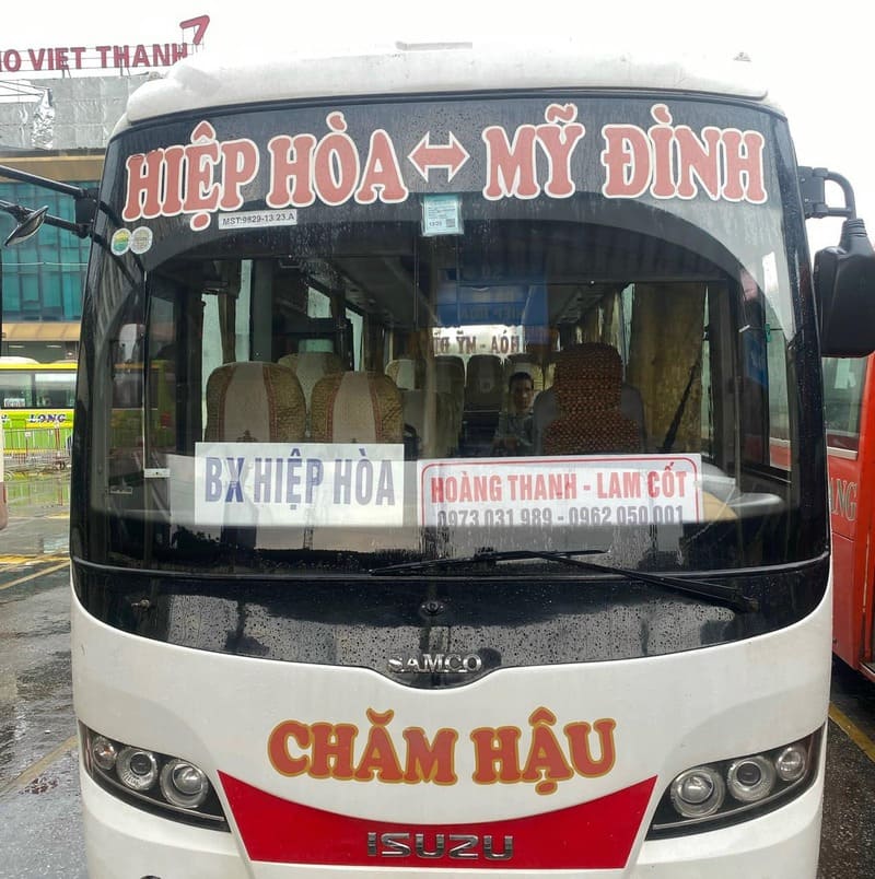Nhà xe Chăm Hậu Lam Cốt Hiệp Hòa Bắc Giang Mỹ Đình Hà Nội