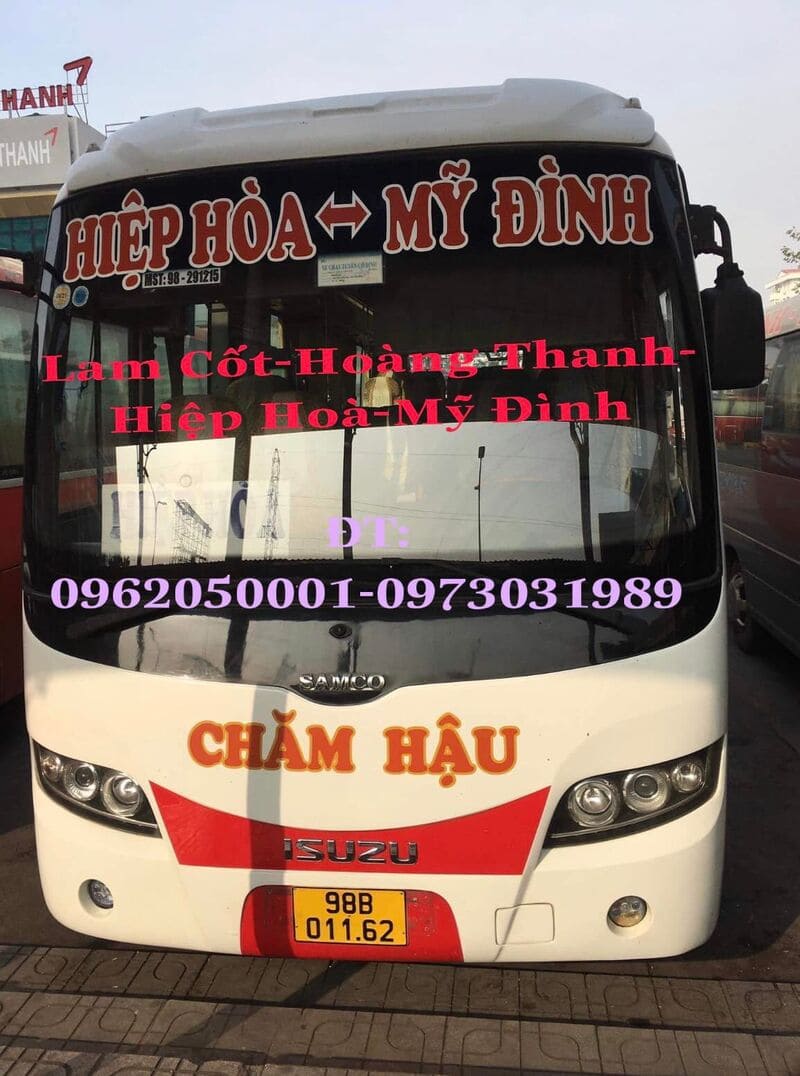 Nhà xe Chăm Hậu Lam Cốt Hiệp Hòa Bắc Giang Mỹ Đình Hà Nội