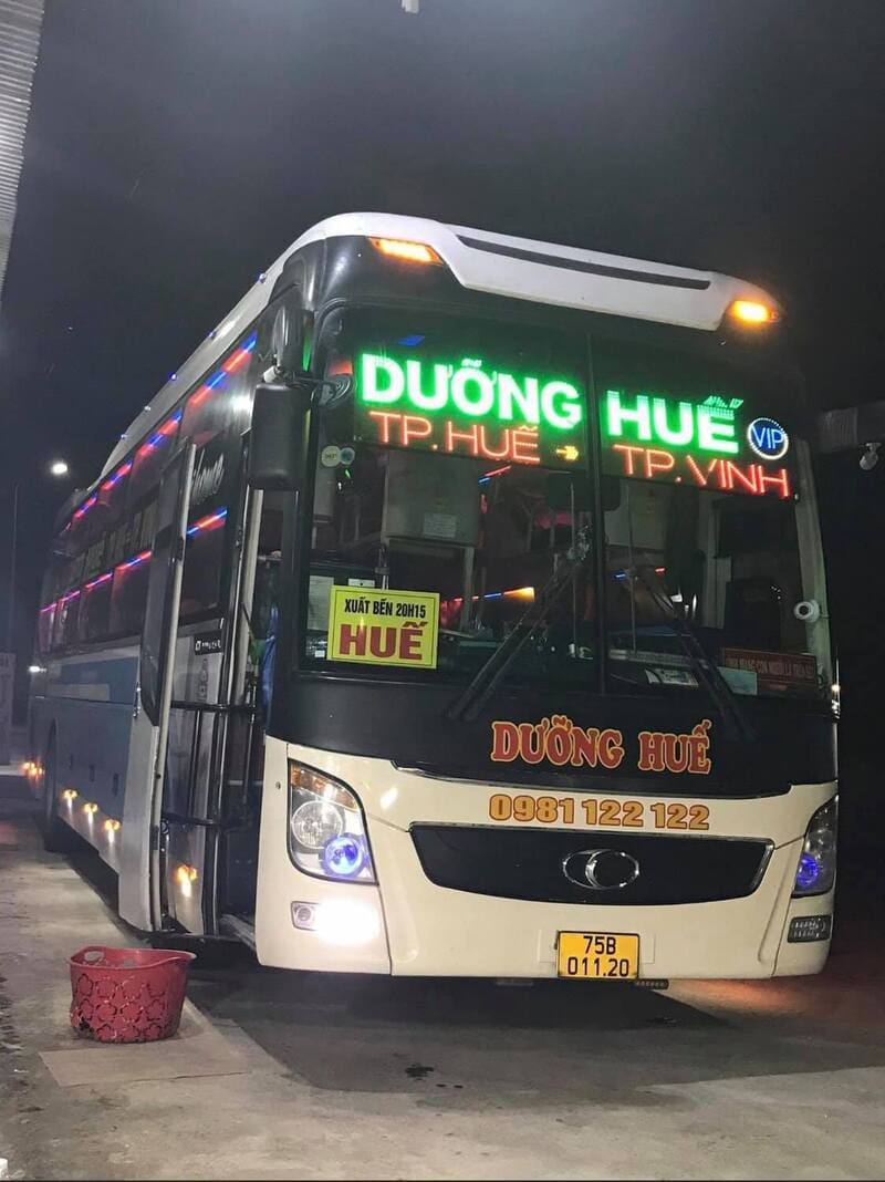 Nhà xe Dưỡng Huế Vinh Nghệ An Hà Tĩnh Quảng Trị Huế