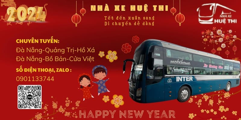 Nhà xe Huệ Thi chuyên tuyến Hồ Xá – Quảng Trị – Đà Nẵng
