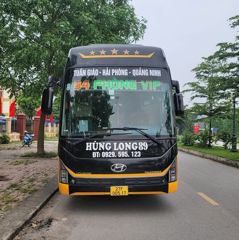 Nhà xe Hùng Long 89 Điện Biên Hải Phòng Sơn La Hà Nội