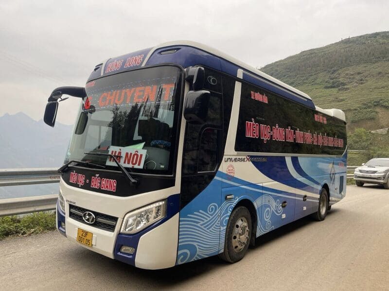 Nhà xe Hùng Long Hà Giang Mèo Vạc đi Hải Phòng Bắc Giang
