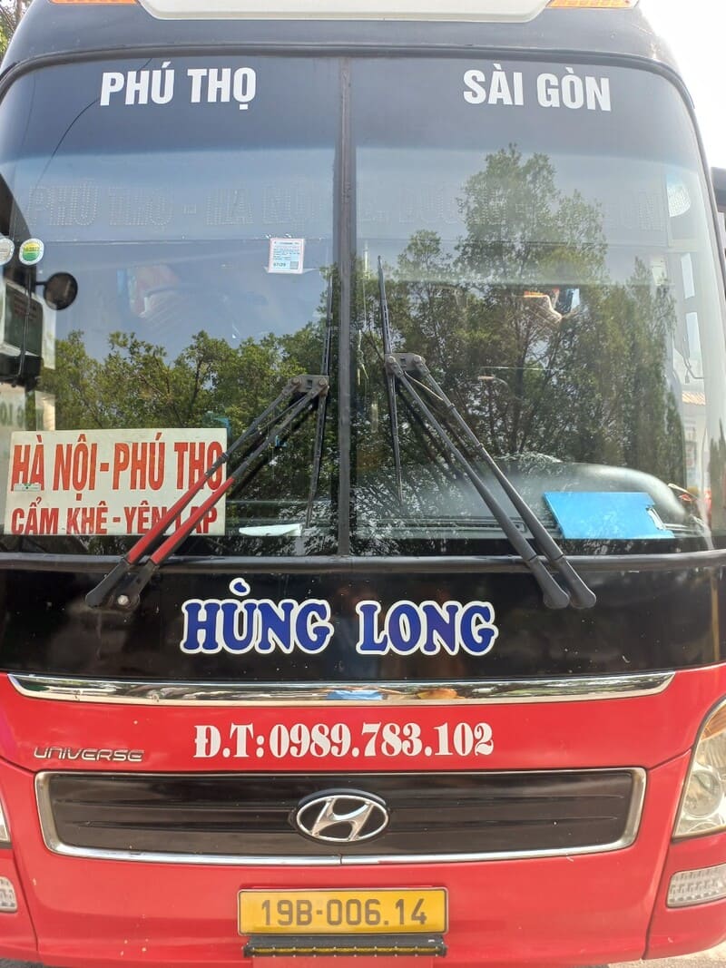 Nhà xe Hùng Long Phú Thọ Sài Gòn: Số điện thoại & giá vé