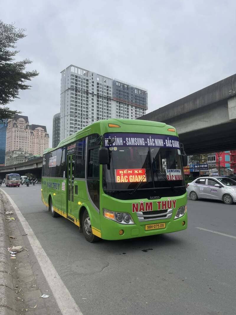 Nhà xe Năm Thủy Bố Hạ Bắc Giang Bắc Ninh Mỹ Đình Hà Nội