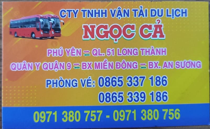 Nhà xe Ngọc Cả Sài Gòn Tuy Hòa Quy Nhơn Gia Lai Kon Tum Măng Đen