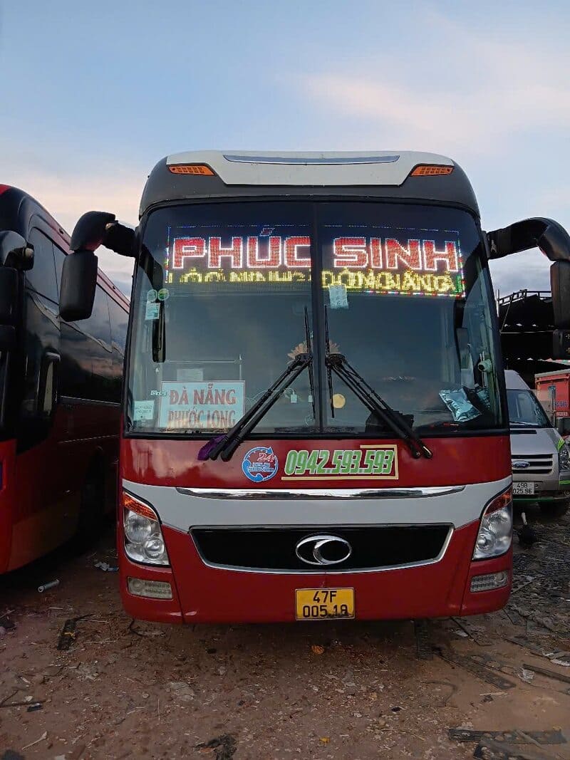 Nhà xe Phúc Sinh (Nhà xe Quang Minh) Bù Đốp Bình Phước Đà Nẵng