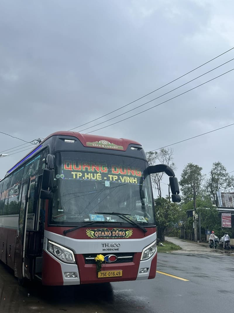 Nhà xe Quang Dũng Huế Hà Tĩnh Vinh Nghi Sơn Thanh Hóa