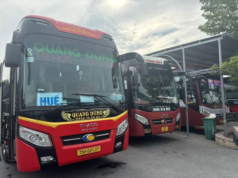 Nhà xe Quang Dũng Huế Hà Tĩnh Vinh Nghi Sơn Thanh Hóa
