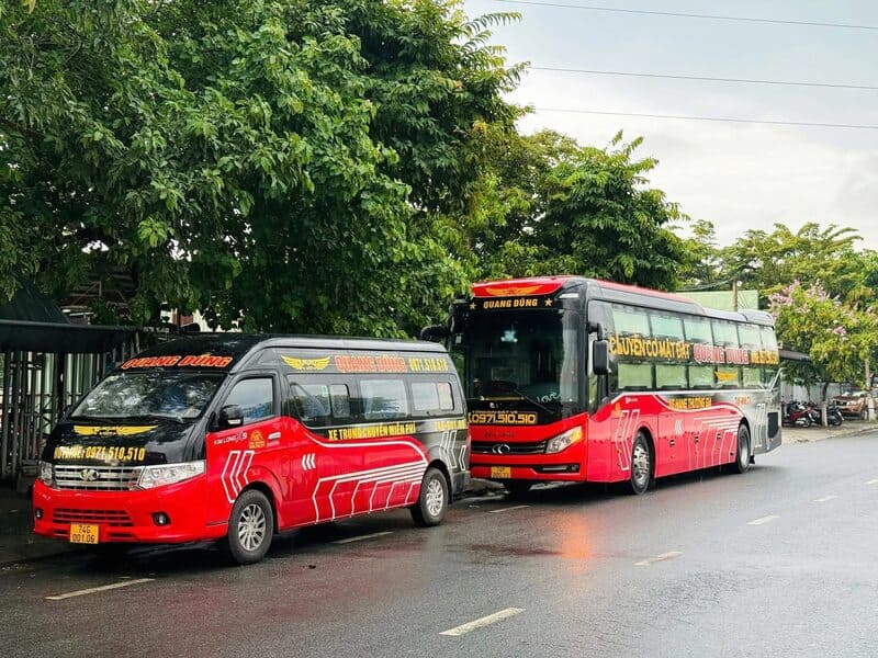 Nhà xe Quang Dũng Quảng Trị Đà Nẵng Đà Lạt Vũng Tàu Sài Gòn