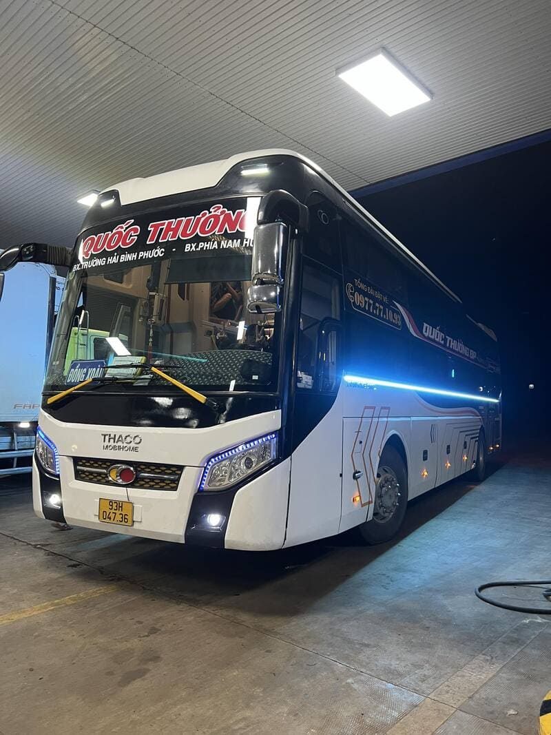 Nhà xe Quốc Thưởng Huế Đồng Xoài Bình Phước Đà Nẵng Kon Tum