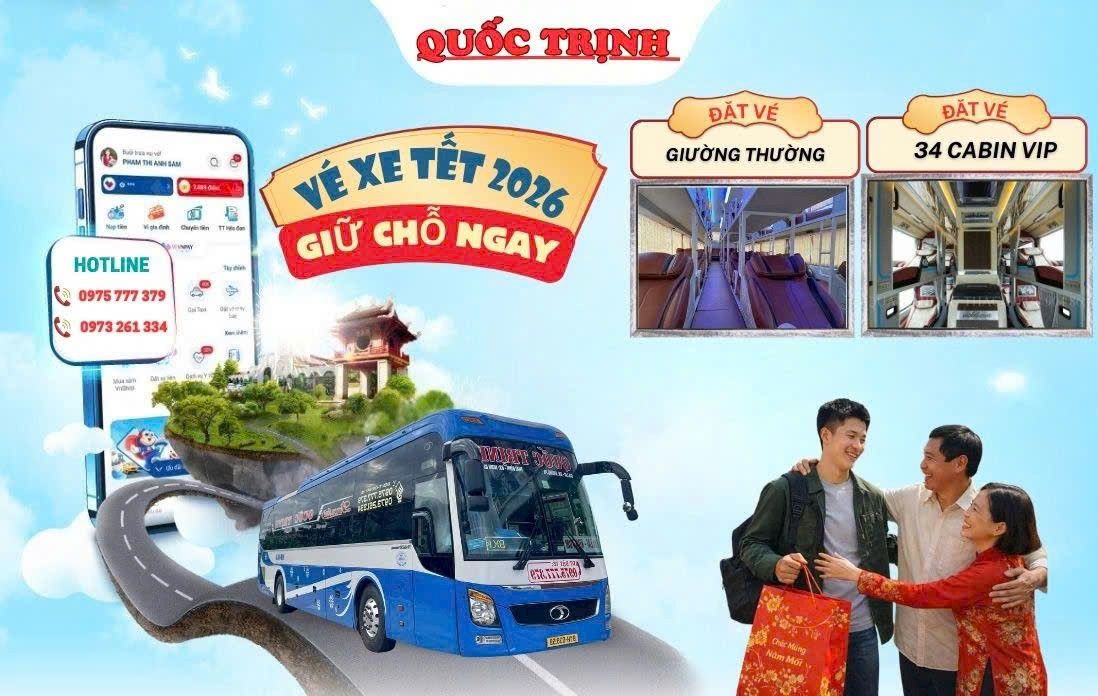Nhà xe Quốc Trịnh: Số điện thoại, giá vé & lịch trình đi