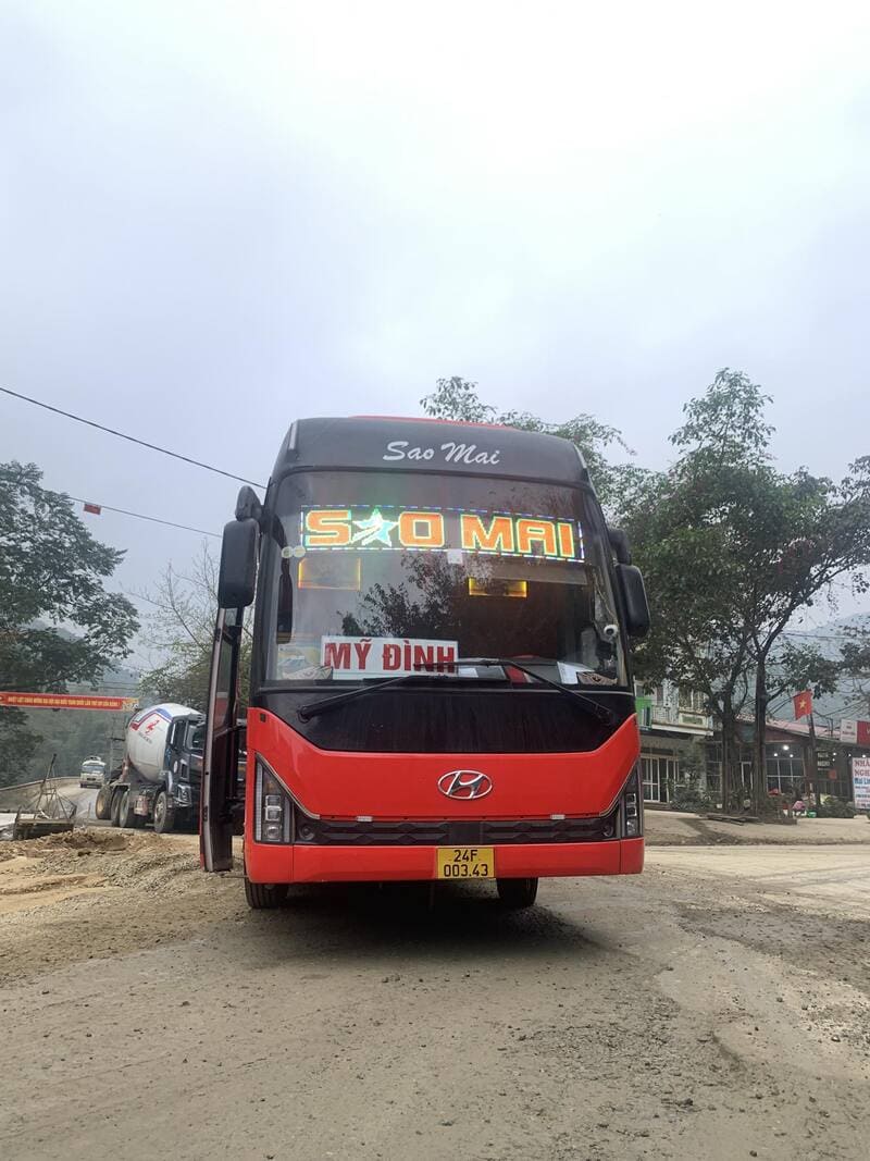 Nhà xe Sao Mai Văn Bàn Lào Cai đi Hà Nội Bắc Ninh Bắc Giang