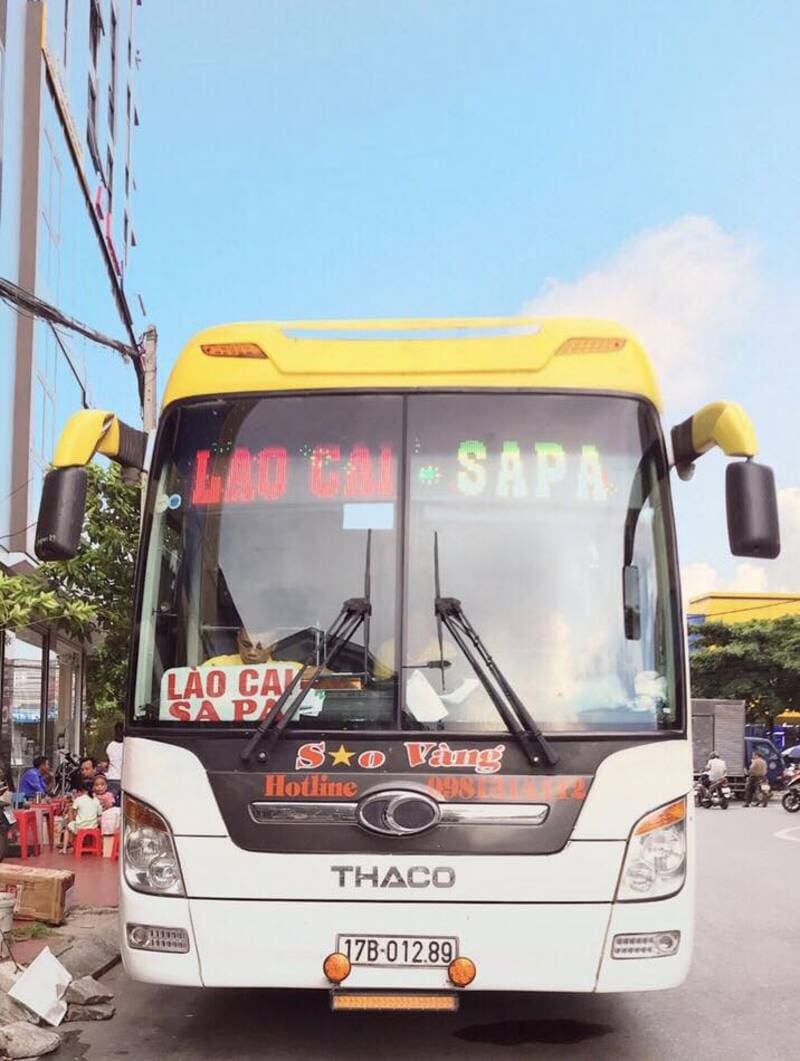 Nhà xe Sao Vàng Thái Bình Lào Cai Sapa Hà Nội Vĩnh Phúc Hà Nam