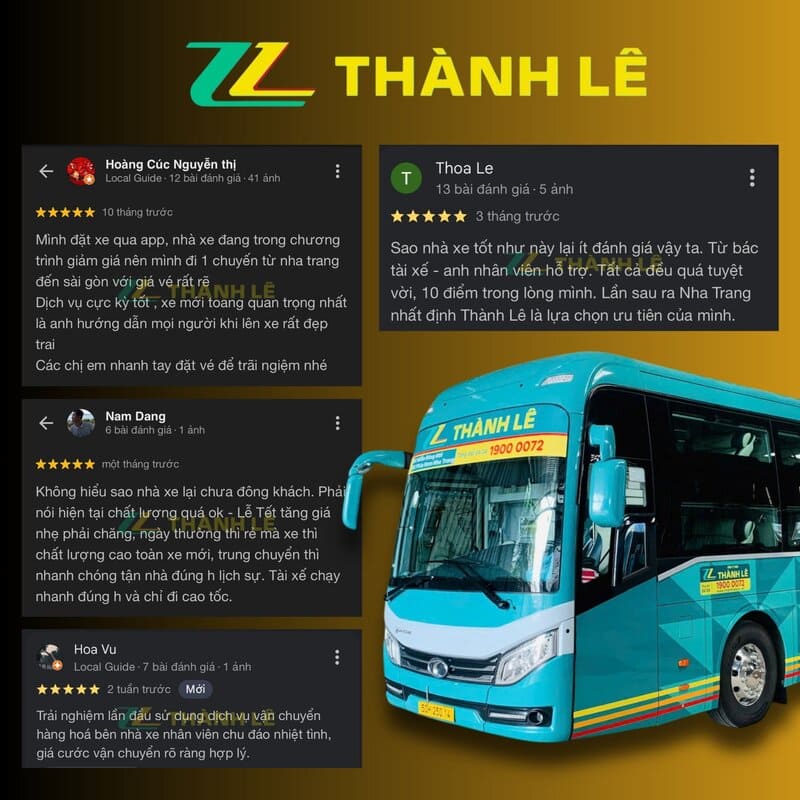 Nhà xe Thành Lê: Số điện thoại, giá vé và lịch trình chi tiết