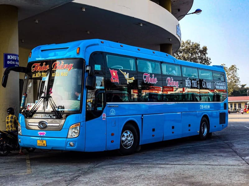 Nhà xe Thảo Bằng Ba Tri Bến Tre Trà Vinh Cà Mau Kiên Giang