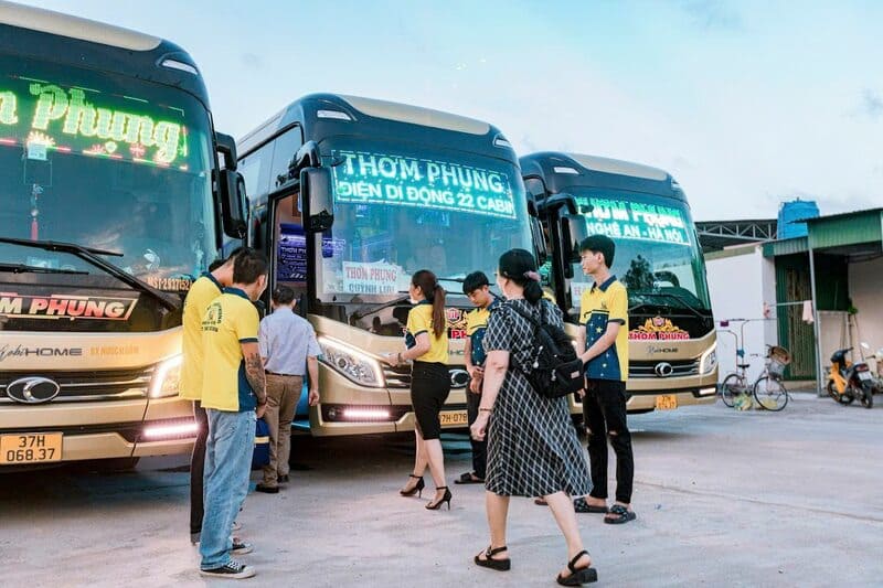Nhà xe Thơm Phụng Hà Nội Nghệ An Quỳnh Lưu Diễn Châu