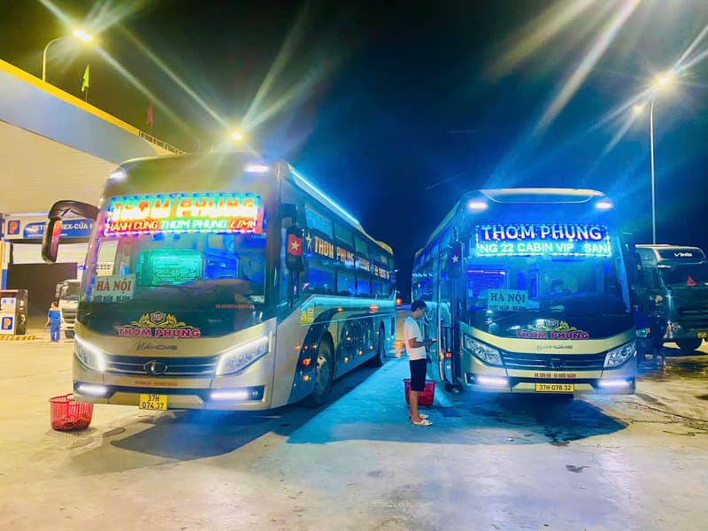Nhà xe Thơm Phụng Hà Nội Nghệ An Quỳnh Lưu Diễn Châu