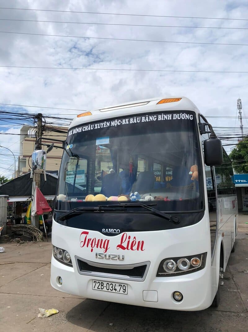 Nhà xe Trọng Liên Bình Châu Xuyên Mộc Sài Gòn Bình Dương Bàu Bàng