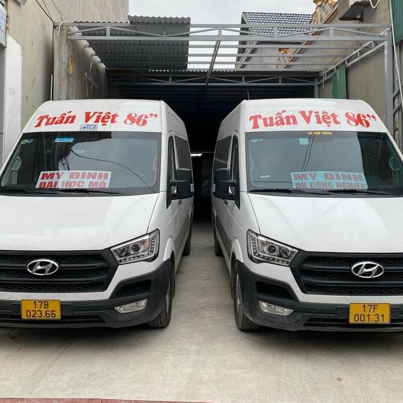 Nhà xe Tuấn Việt Thái Bình Hà Nội Mỹ Đình Nhổn Giáp Bát