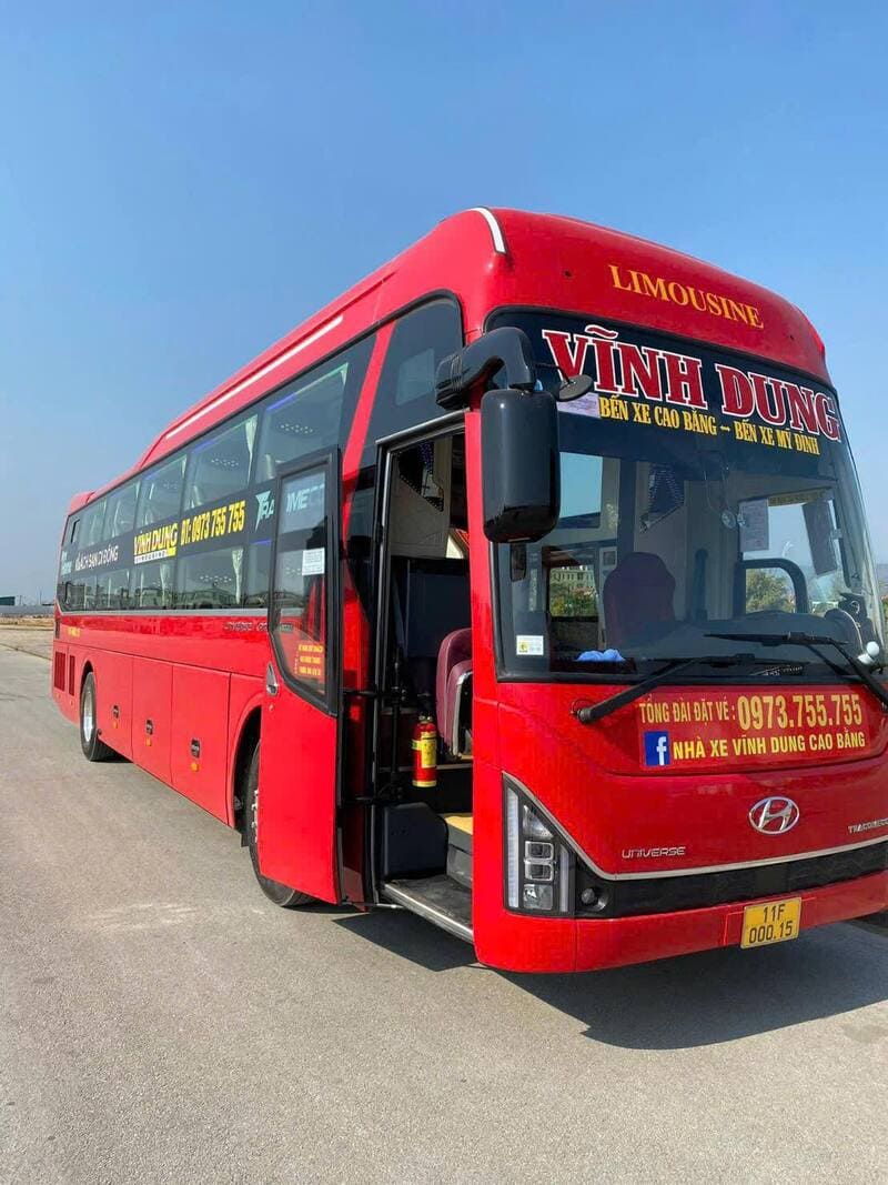 Nhà xe Vĩnh Dung Trùng Khánh Cao Bằng Thái Nguyên Hà Nội
