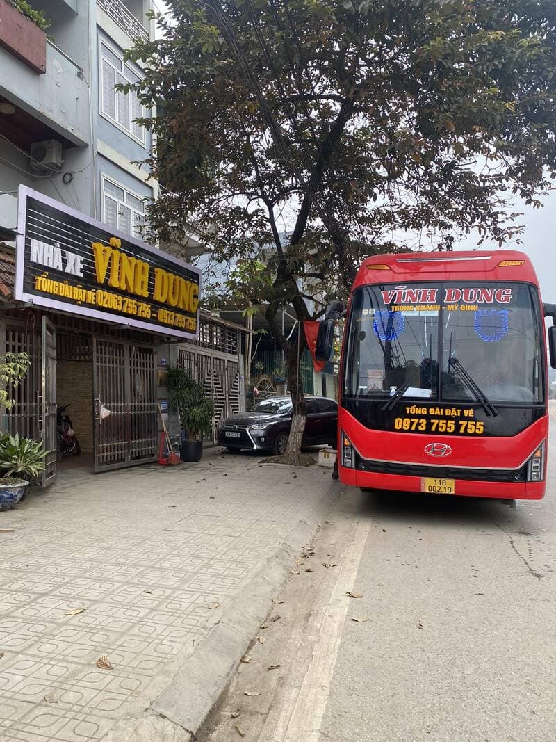 Nhà xe Vĩnh Dung Trùng Khánh Cao Bằng Thái Nguyên Hà Nội