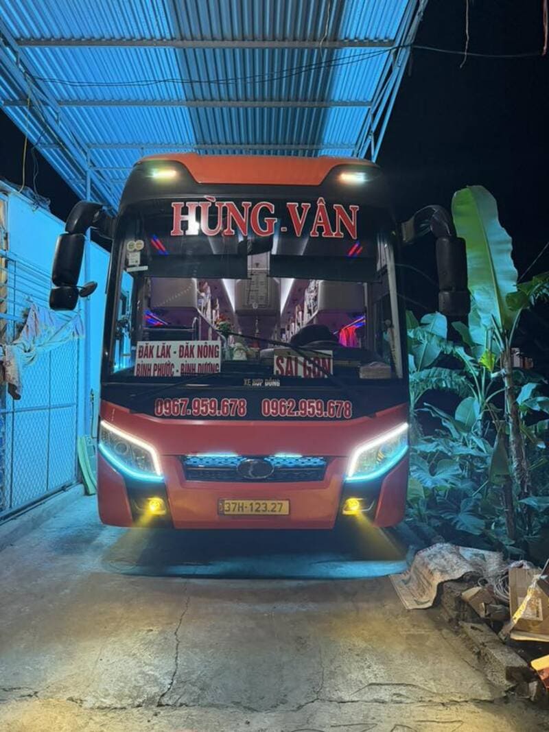 Nhà xe Hùng Vân Nghệ An Tân Kỳ Tây Nguyên Bình Dương Sài Gòn