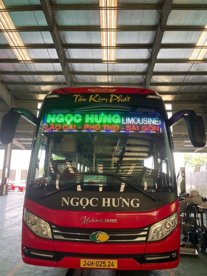 Nhà xe Ngọc Hưng Lào Cai Sài Gòn Bắc Hà Đồng Nai Bình Dương