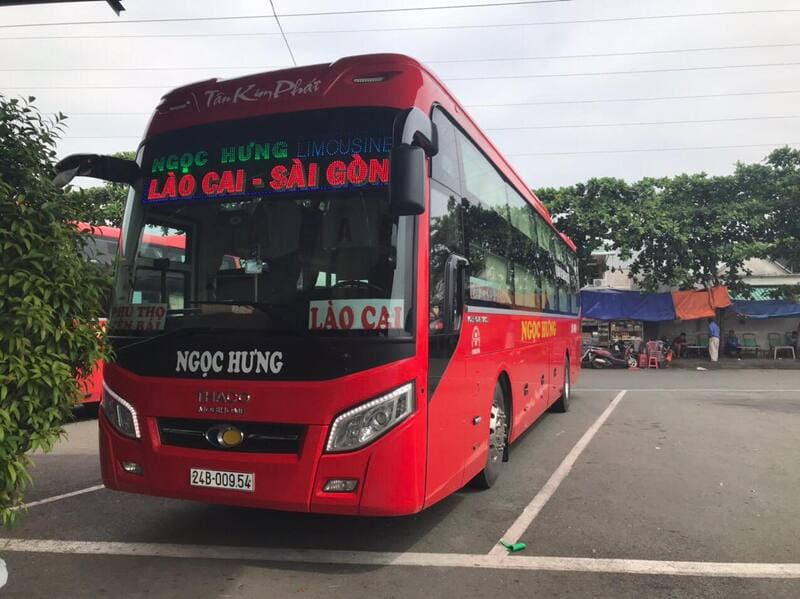 Nhà xe Ngọc Hưng Lào Cai Sài Gòn Bắc Hà Đồng Nai Bình Dương