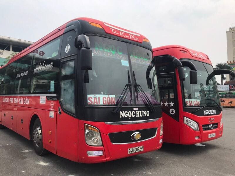 Nhà xe Ngọc Hưng Lào Cai Sài Gòn Bắc Hà Đồng Nai Bình Dương