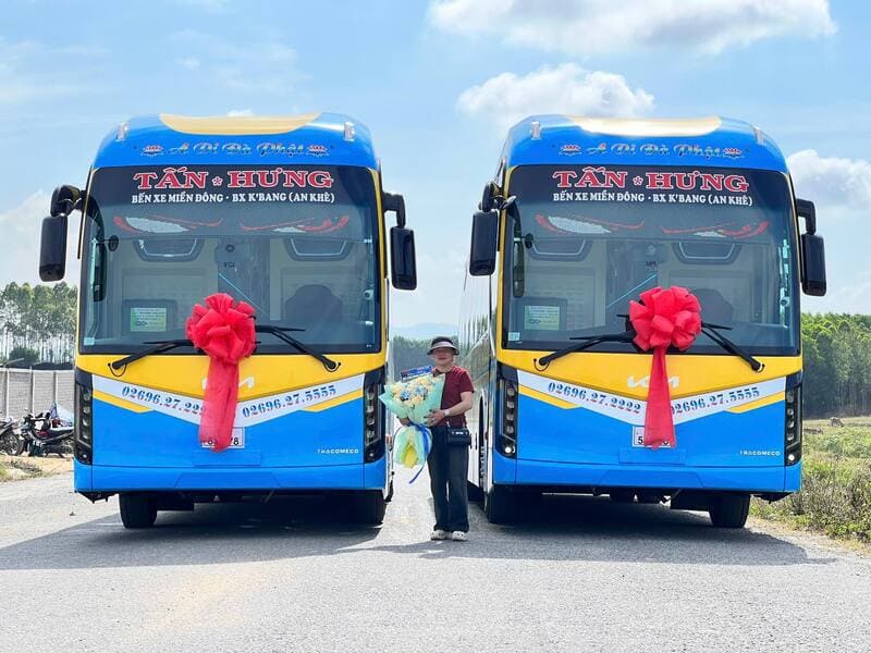 Nhà xe Tấn Hưng Gia Lai Kbang An Khê Đăk Đoa Sài Gòn TPHCM