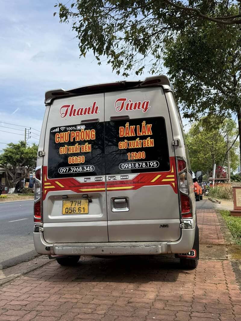 Nhà xe Thanh Tùng Chư Prông-Đăk Lăk: Số điện thoại, giá vé