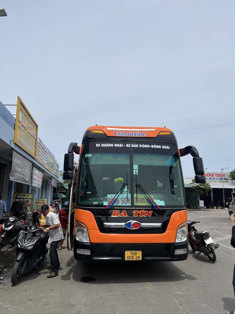 Nhà xe Ba Tín Quảng Ngãi Gia Lai Đắk Lắk Đắk Nông Bình Phước