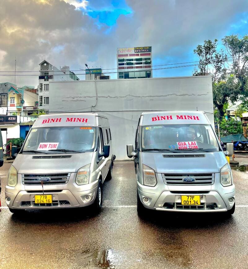 Nhà xe Bình Minh Quy Nhơn Kon Tum Ngọc Hồi Đắk Hà Gia Lai