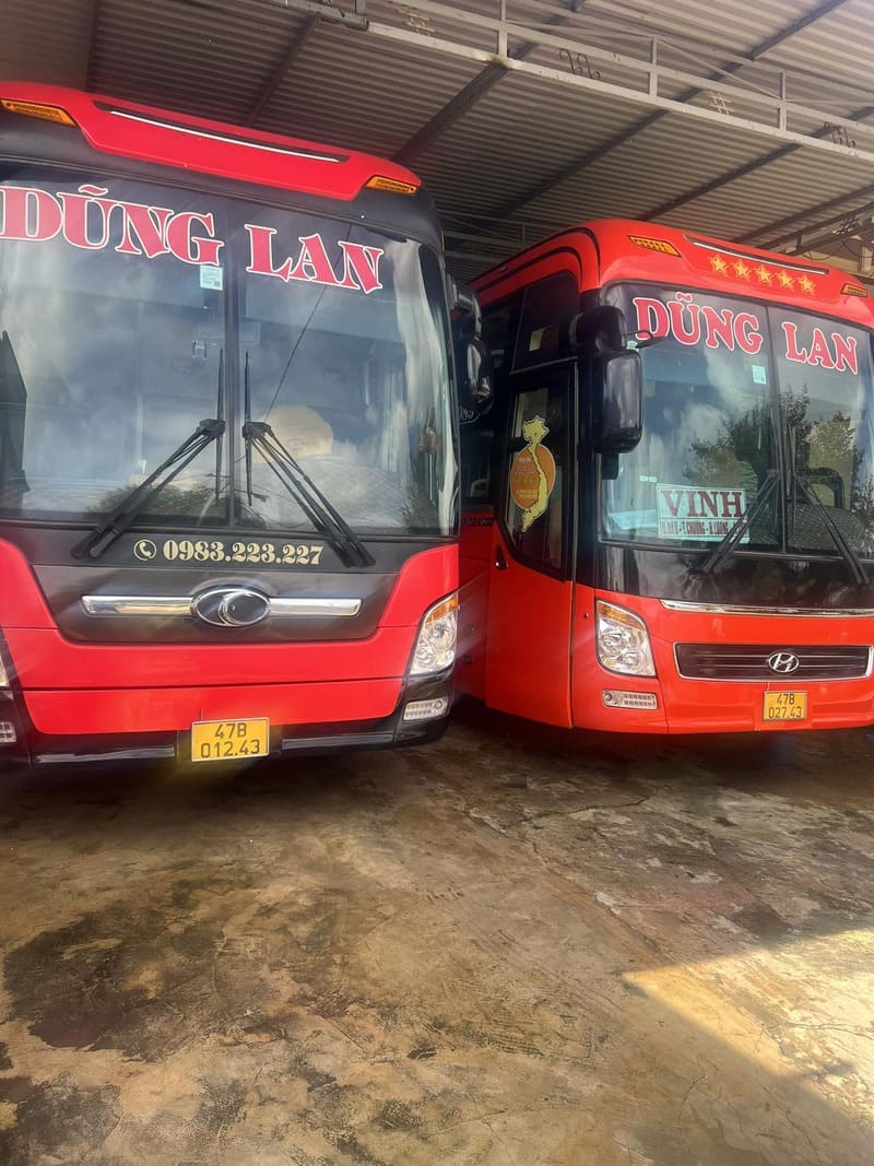 Nhà xe Dũng Lan Daklak Nghệ An Vinh Quảng Trị Hà Tĩnh